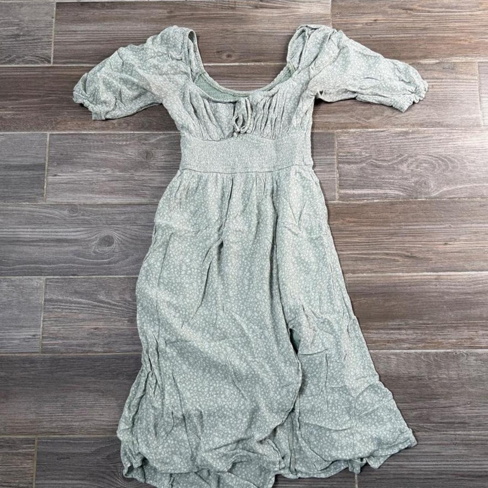 Hollister Y2K Green boho cottage core dress size S